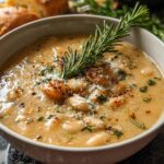 Rosemary Roasted Garlic Bean Soup