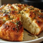 Rustic Garlic Rosemary Skillet Bread
