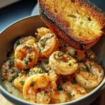 Shrimp Scampi Bowls with Garlic Bread
