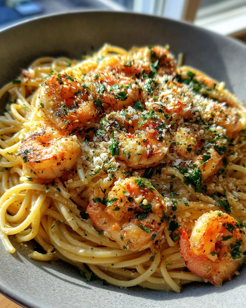 Shrimp Scampi Garlic Cream Pasta - detail 1