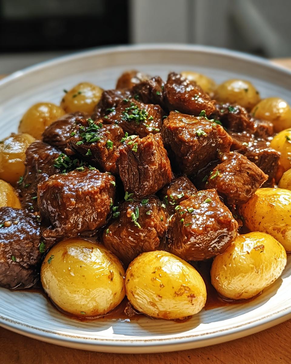 Slow Cooker Garlic Butter Beef Bites & Potatoes - detail 1