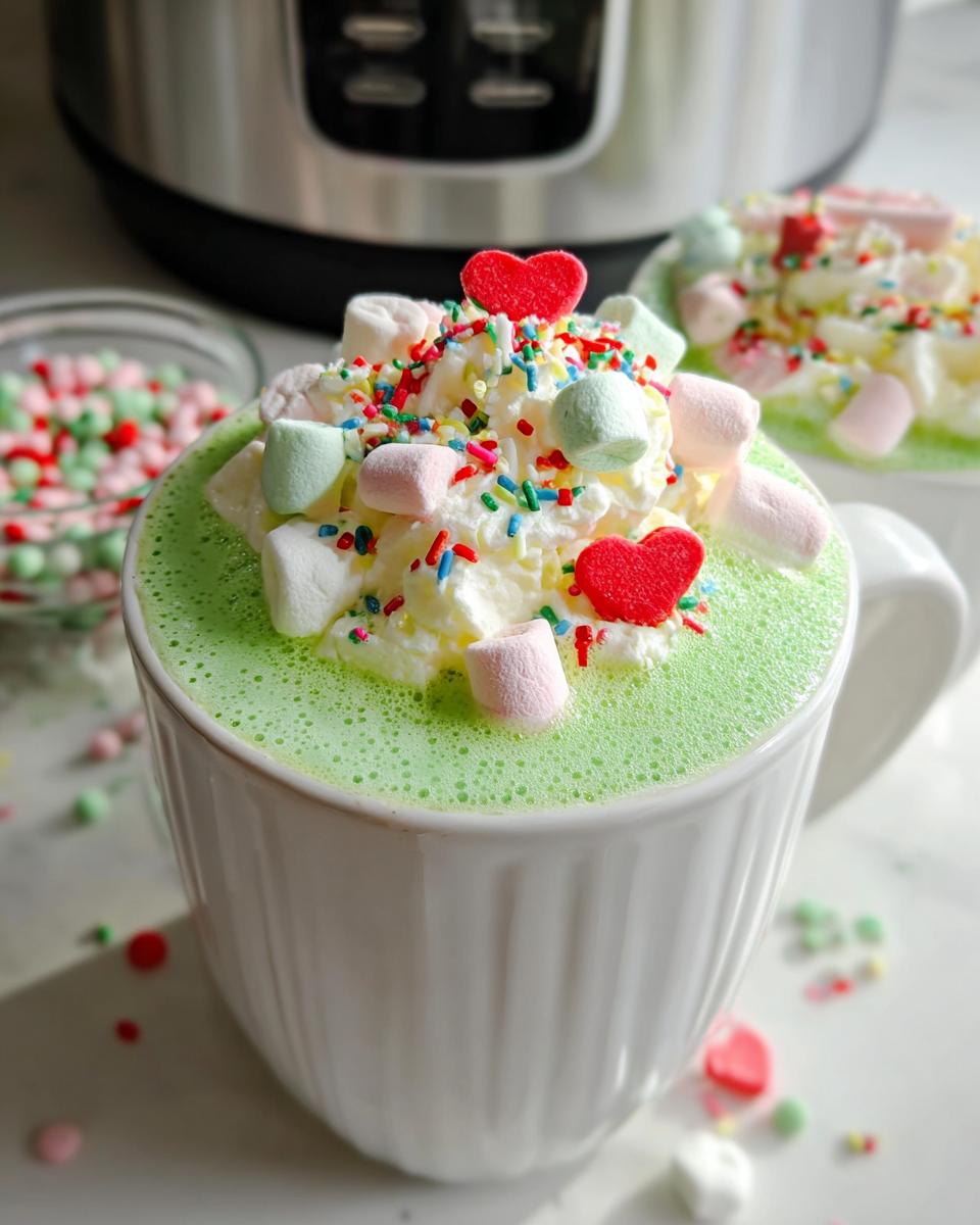 Slow Cooker Grinch Hot Chocolate - detail 1