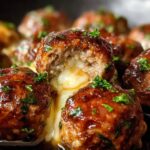 Smoked Cheese Stuffed Meatballs