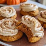 Soft Pumpkin Cookies with Cinnamon Frosting