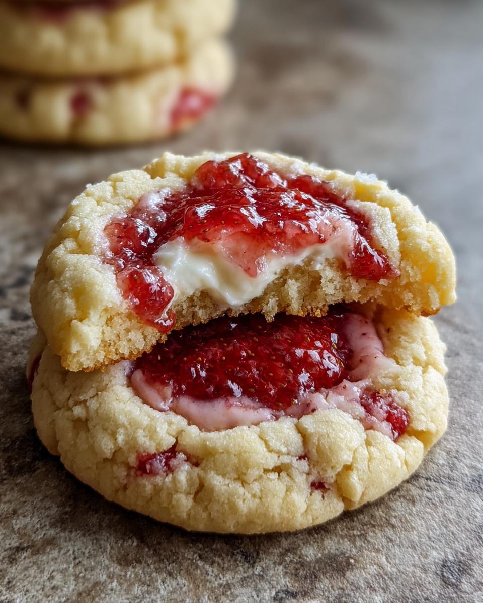 Soft Strawberry Cheesecake Cookies - detail 1