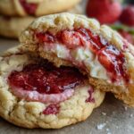 Soft Strawberry Cheesecake Cookies