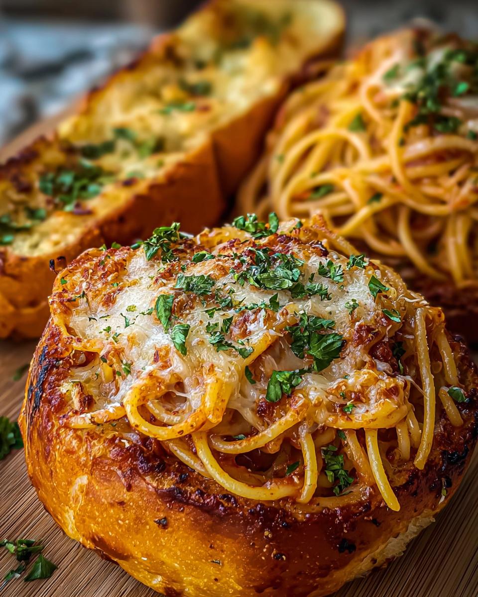 Spaghetti Garlic Bread - detail 1