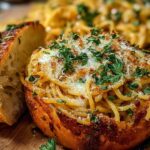 Spaghetti Garlic Bread