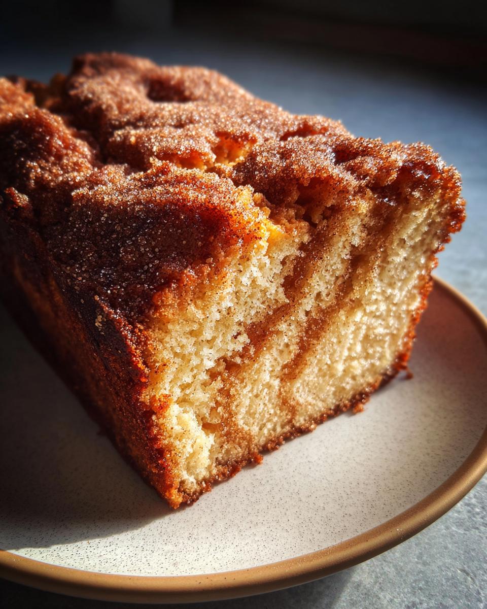 Spiced Apple Cider Donut Loaf with a Cinnamon Sugar Crust - detail 1