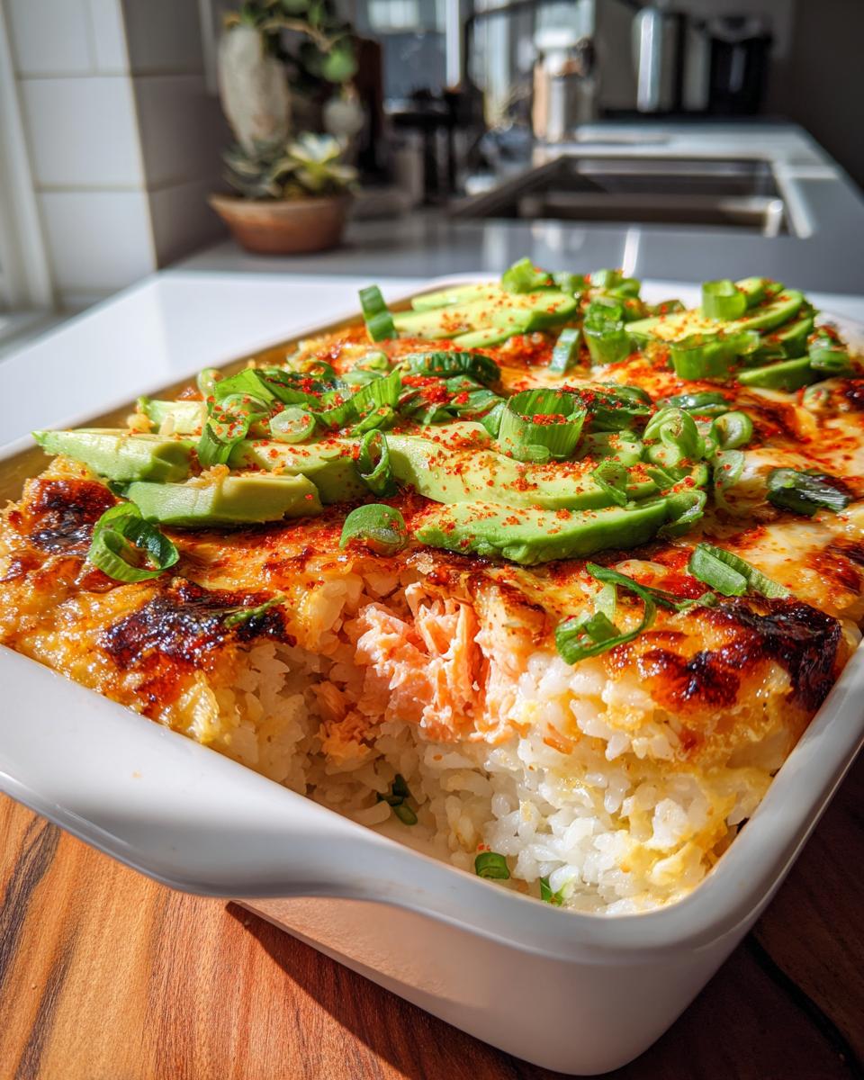 Spicy Salmon Sushi Bake - detail 1