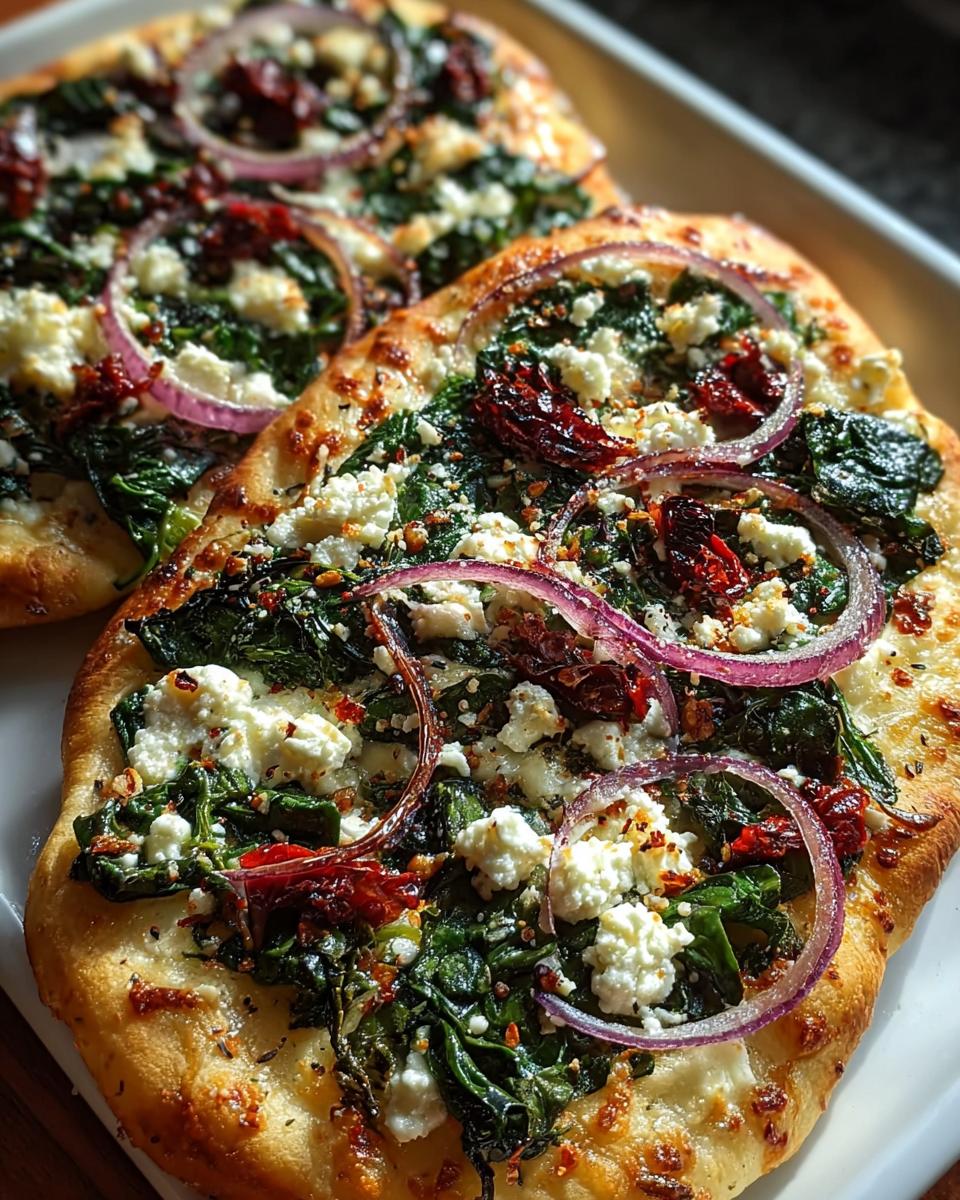 Spinach And Feta Flatbread Pizza - detail 1