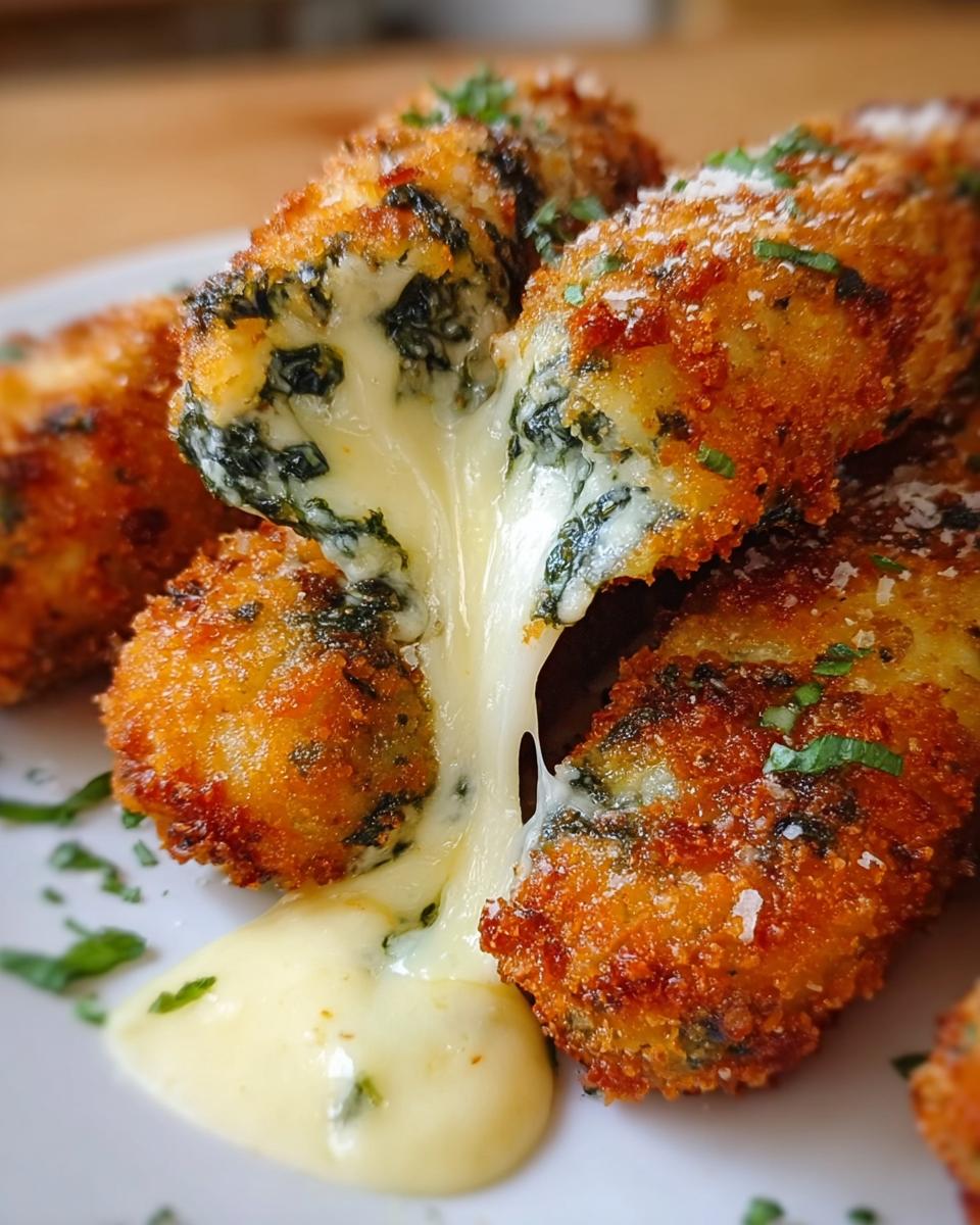 Spinach Dip Mozzarella Sticks - detail 1