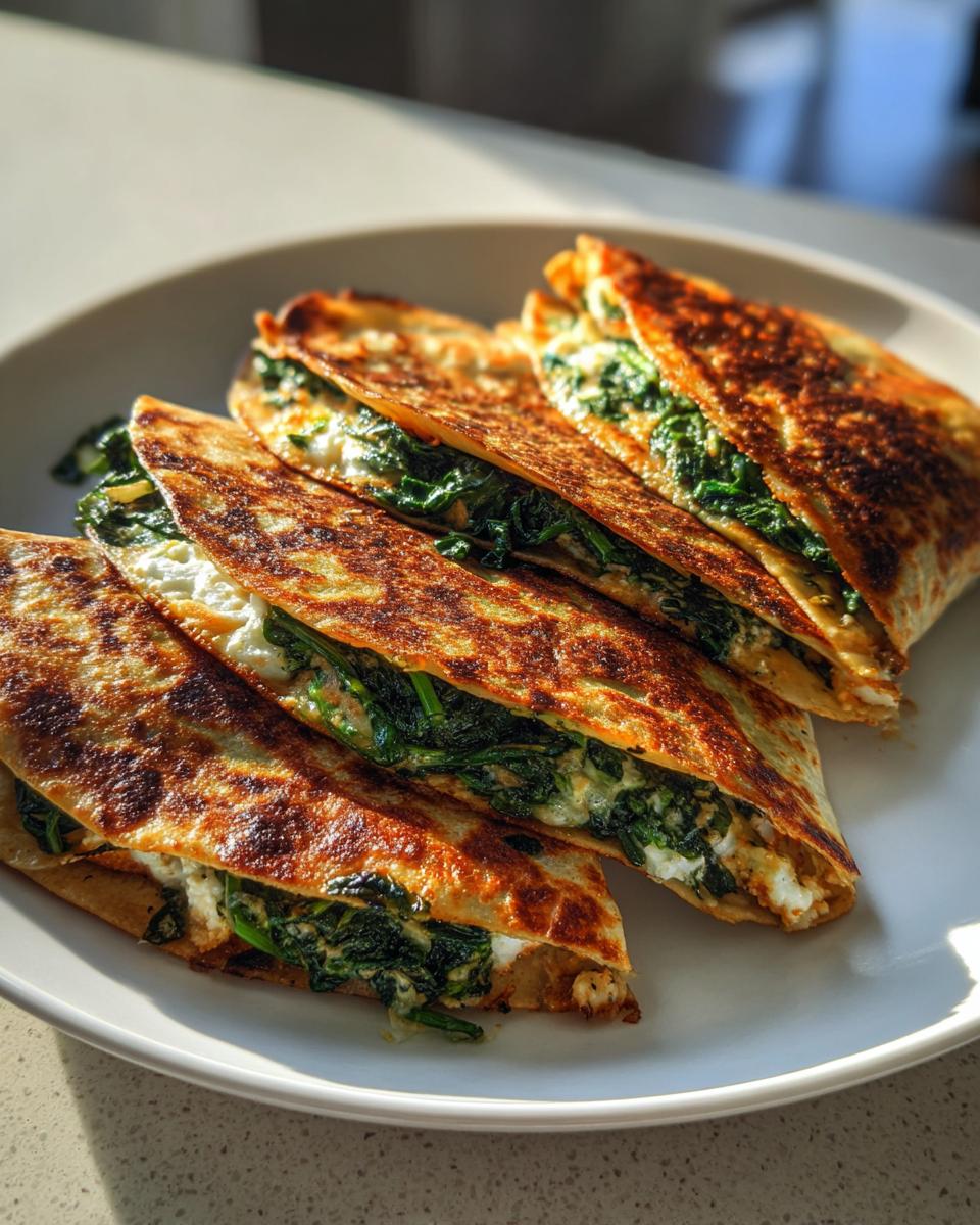 Spinach and Feta Quesadillas - detail 1