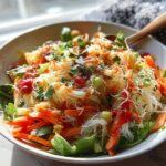 Spring Roll Salad with Spicy Ginger Dressing