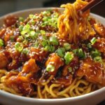 Sticky Garlic Chicken Noodles