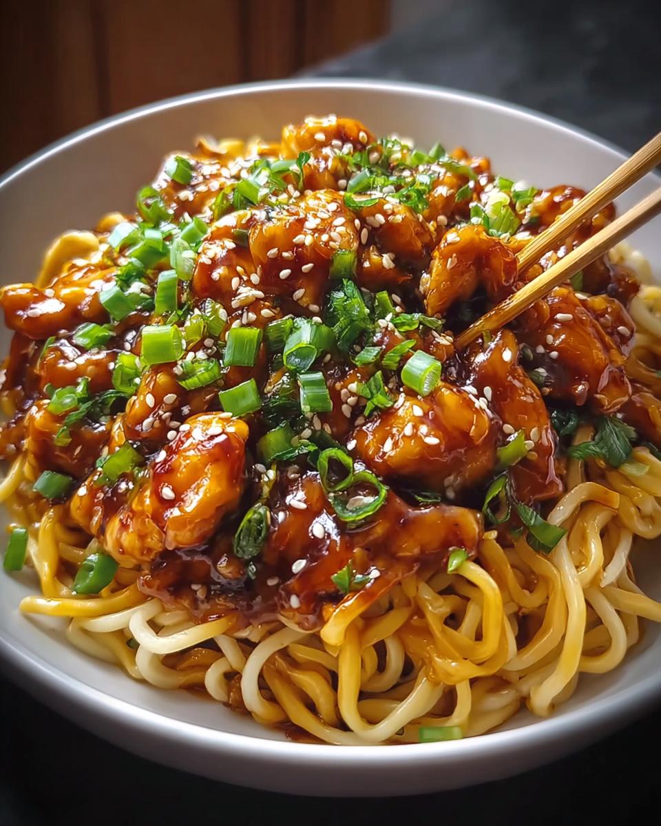 Sticky Garlic Chicken Noodles - detail 1