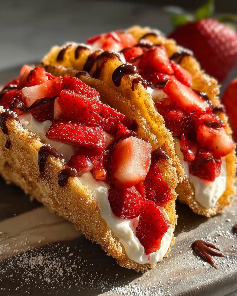 Strawberry Cheesecake Dessert Tacos - detail 1