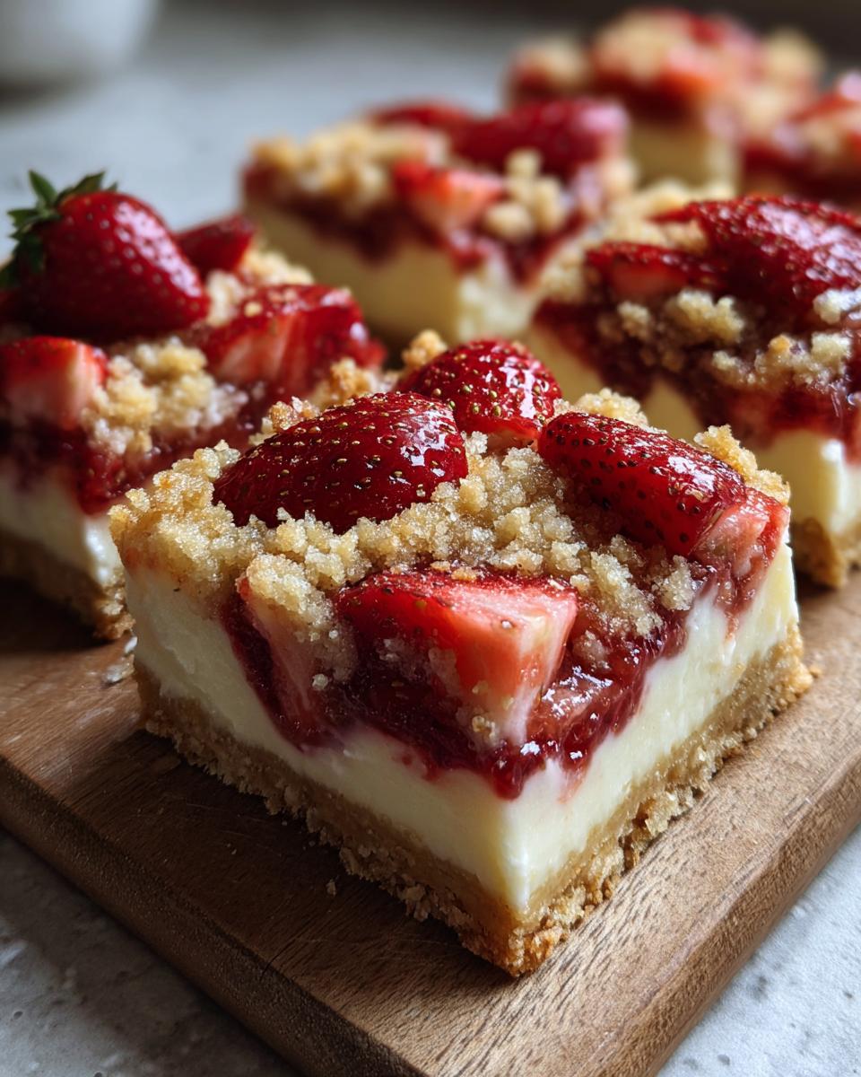 Strawberry Cream Cheese Crumble Bars - detail 1