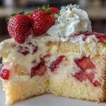 Strawberry Custard Delight Cake