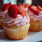 Strawberry Milkshake Cupcakes