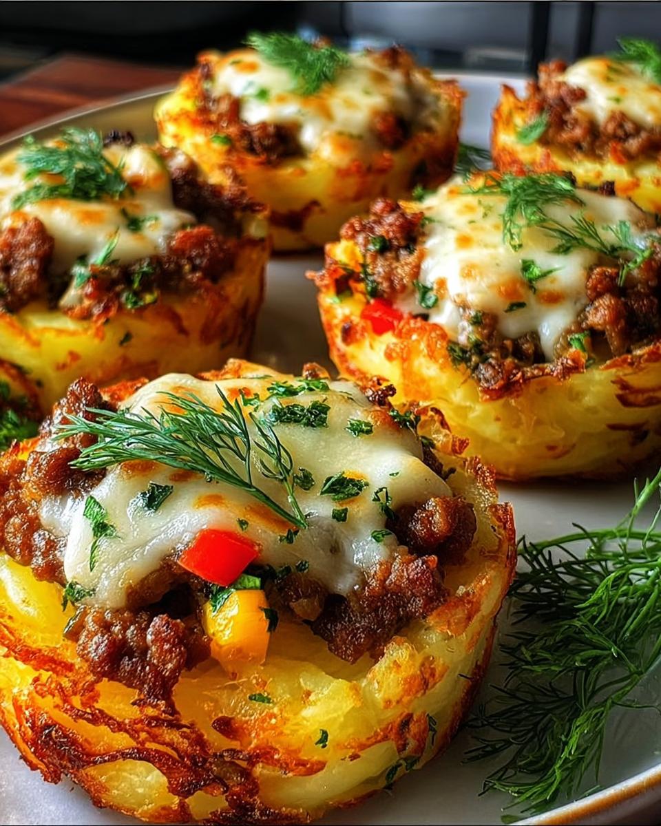 Stuffed Mashed Potato Nests - detail 2