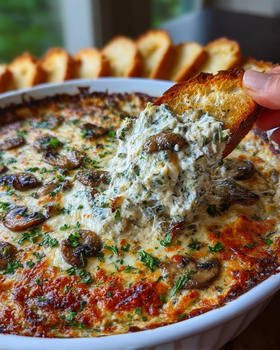 Stuffed Mushroom Dip - detail 1