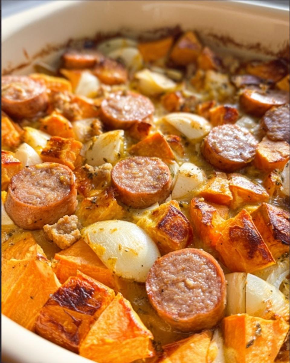 Sweet Potato and Apple Sausage Casserole - detail 1