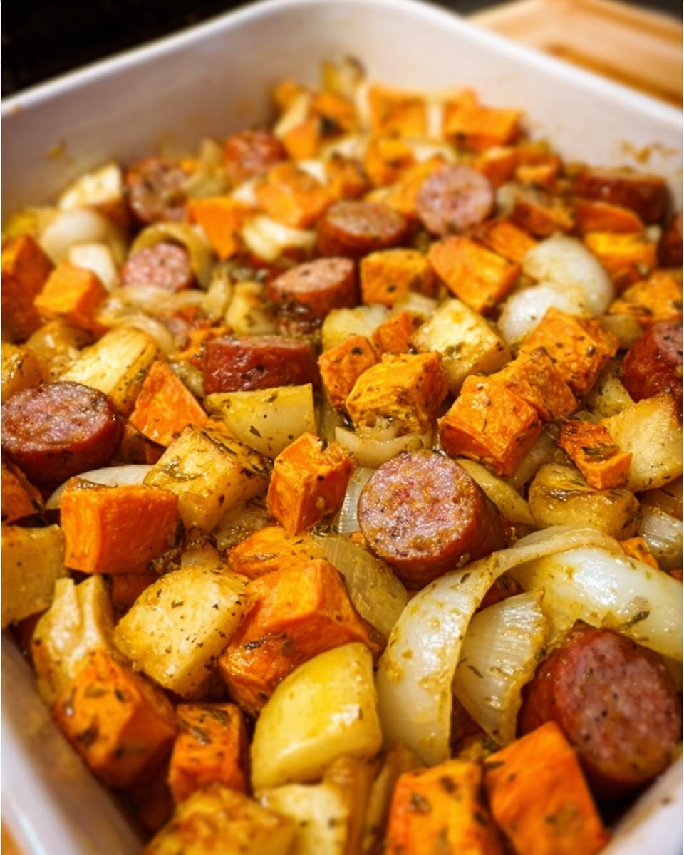 Sweet Potato and Apple Sausage Casserole - detail 2
