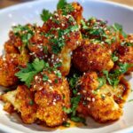 Sweet and Spicy Baked Cauliflower