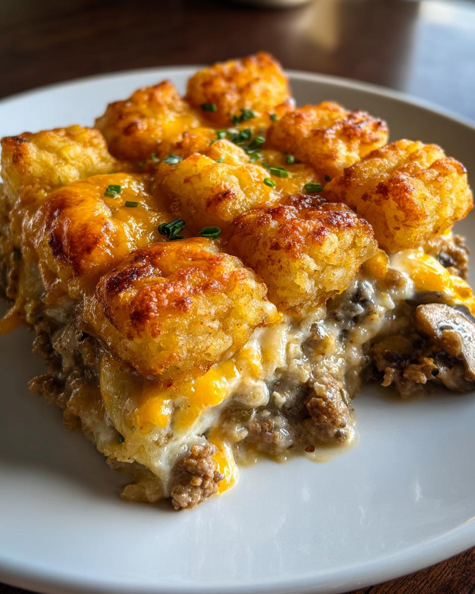 Tater Tot Casserole with Ground Beef - detail 1