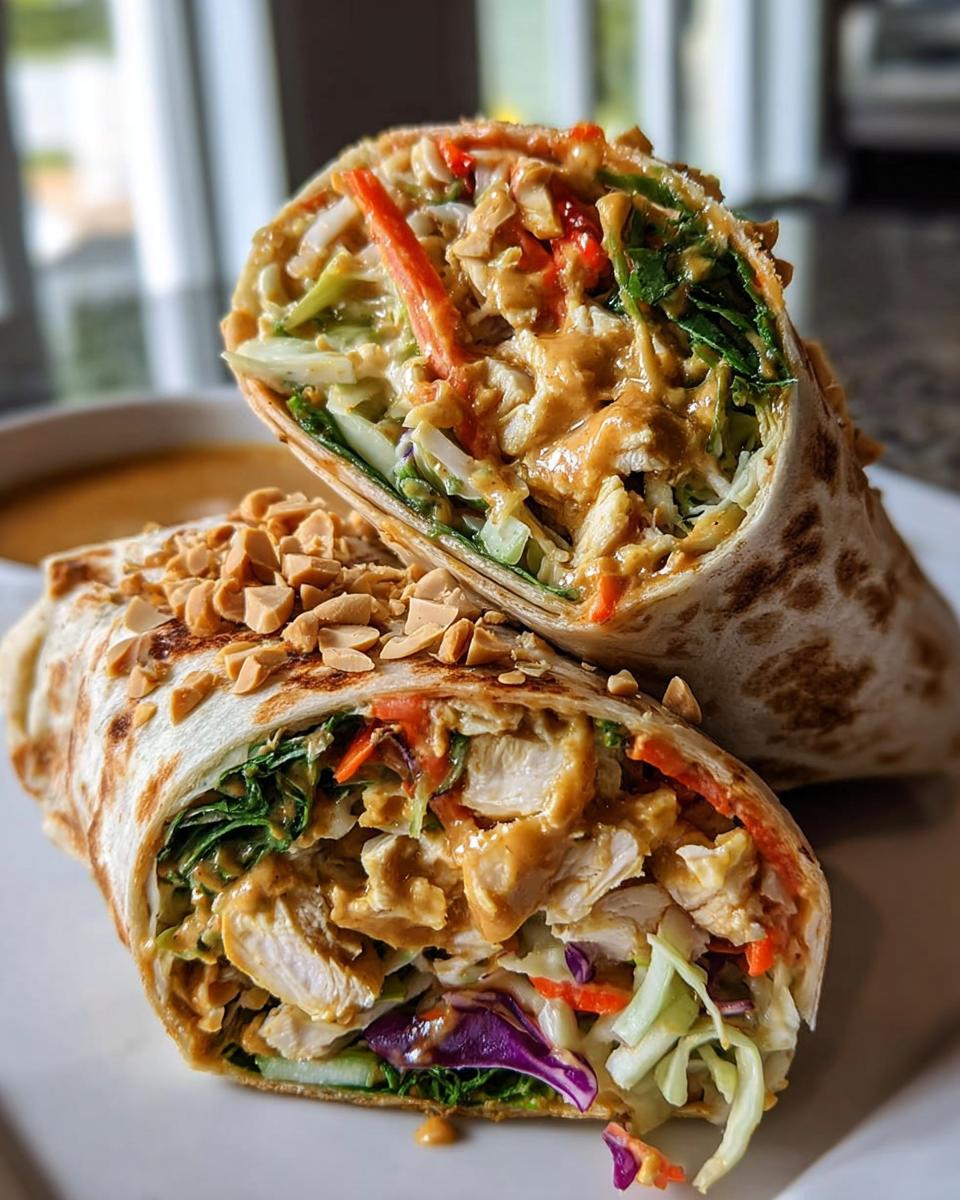 Thai Peanut Chicken Wraps - detail 2