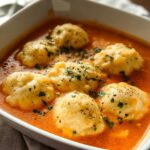 Tomato Soup with Cheddar Bay Dumplings