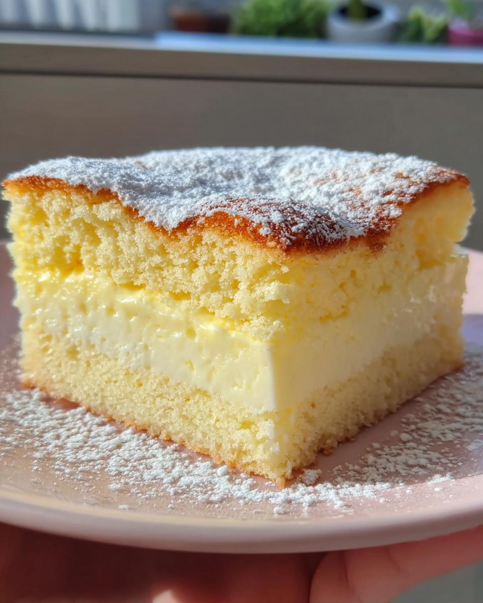 Vanilla Magic Custard Cake - detail 1