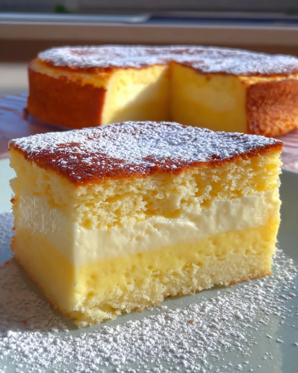 Vanilla Magic Custard Cake - detail 2