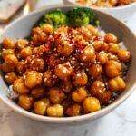 Vegan Sticky Sesame Chickpeas