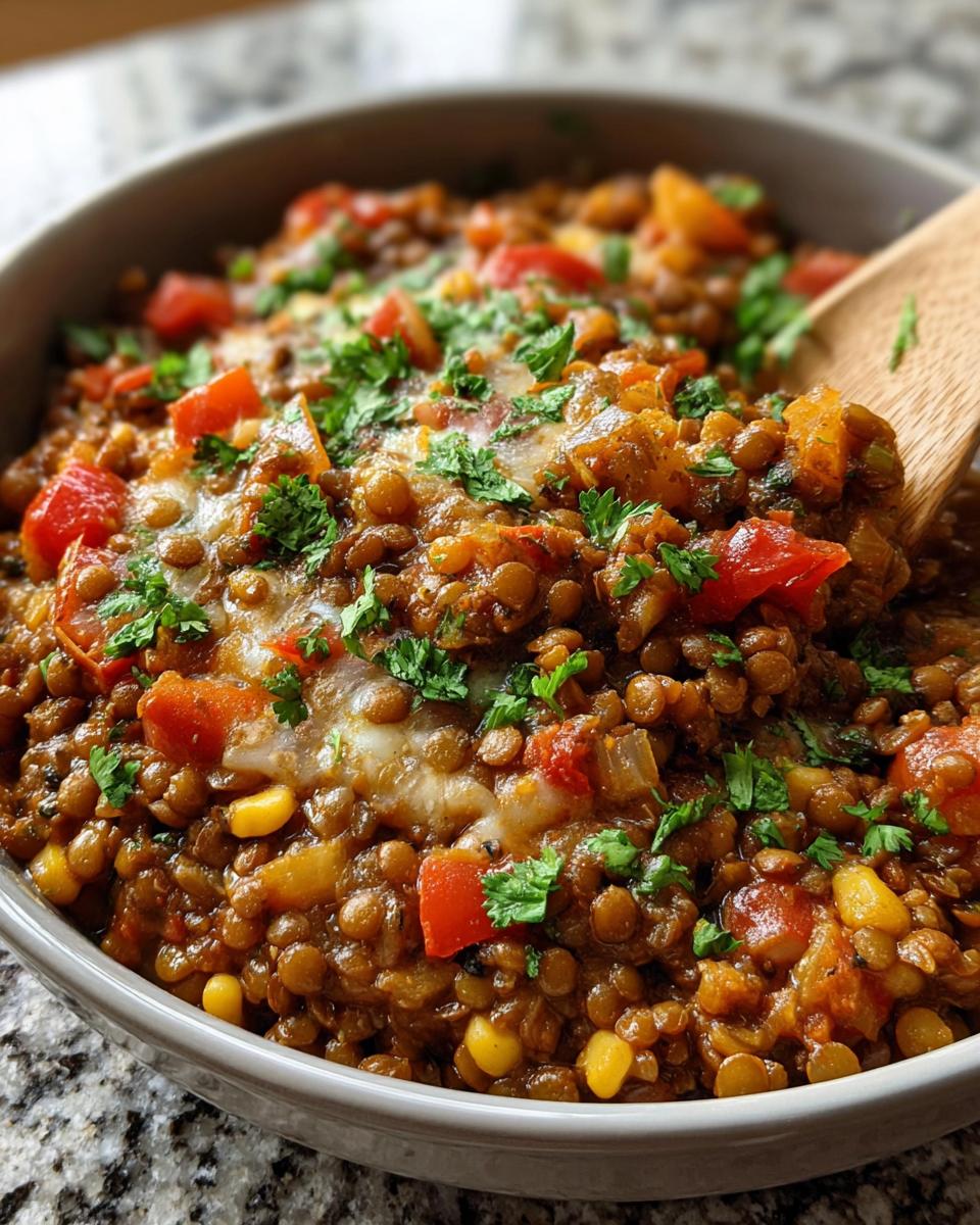 Vegetarian Mexican Lentils - detail 1