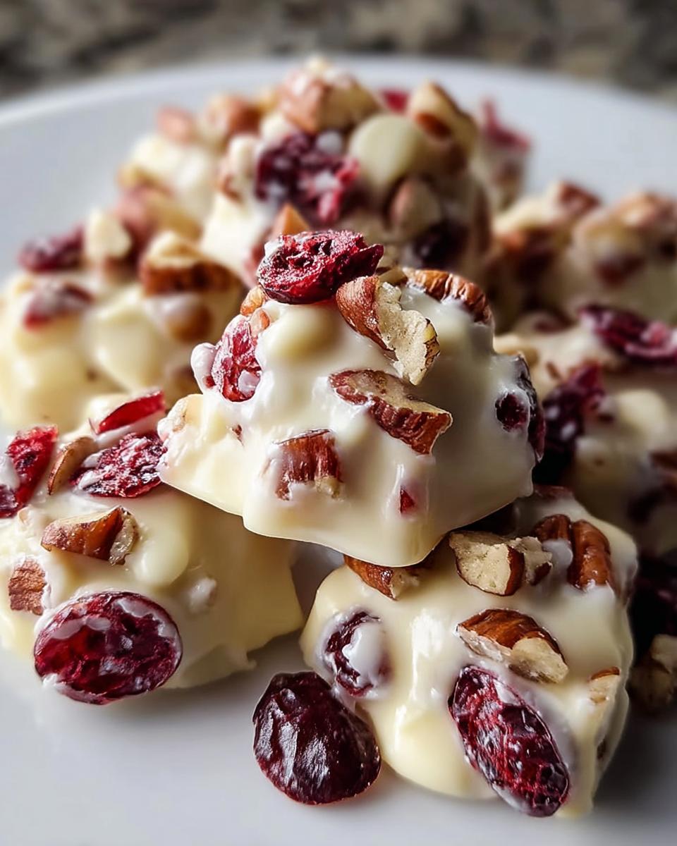 White Chocolate Cranberry Pecan Clusters - detail 1